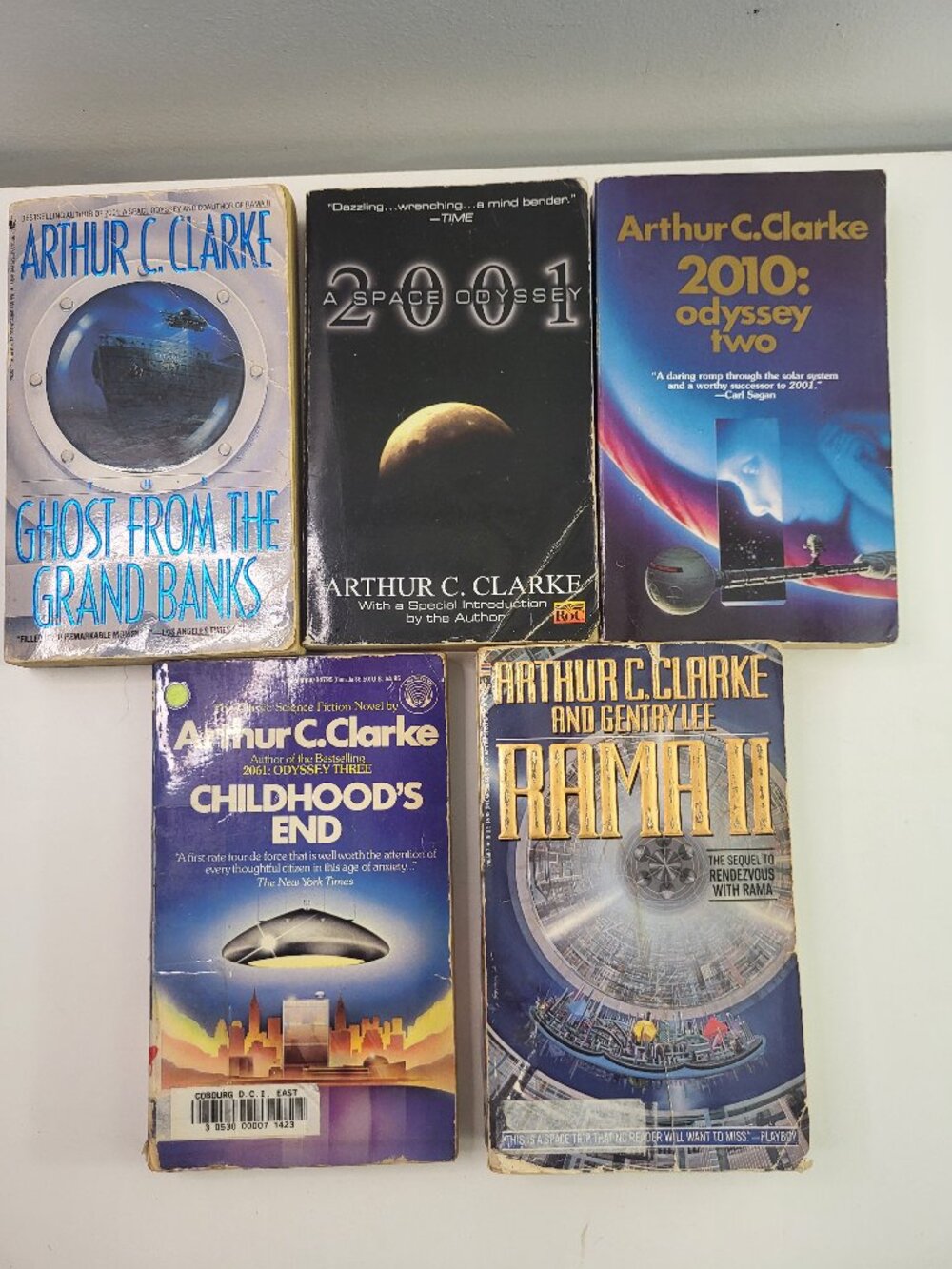 Arthur C. Clarke Book Lot of 5 Sci-Fi Masterpiece Paperbacks